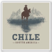 チリヴィンテージ旅行 | アンデス山 シール (正面)