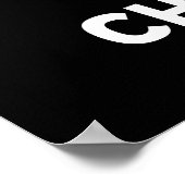 チリーおもしろいドッグchiliホットドッグプンダークBG ポスター (角)