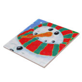 チリー雪だるま抽象芸術アート タイル (側面)