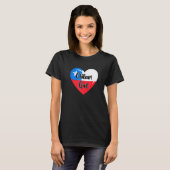 チリ人女性のためのチリ国旗 Tシャツ (正面フル)