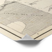 チリ共和国の地図13 ポスター (角)