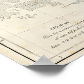 チリ共和国の地図15 ポスター (角)