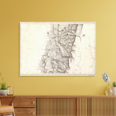 チリ共和国の地図3 キャンバスプリント (インサイチュ (リビング))