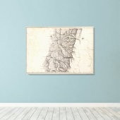 チリ共和国の地図3 キャンバスプリント (インサイチュ (ウッドフロア))