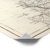 チリ共和国の地図6 ポスター (角)