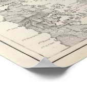 チリ共和国の地図8 ポスター (角)