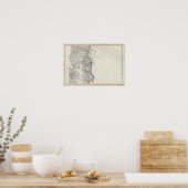 チリ共和国の地図8 ポスター (キッチン)