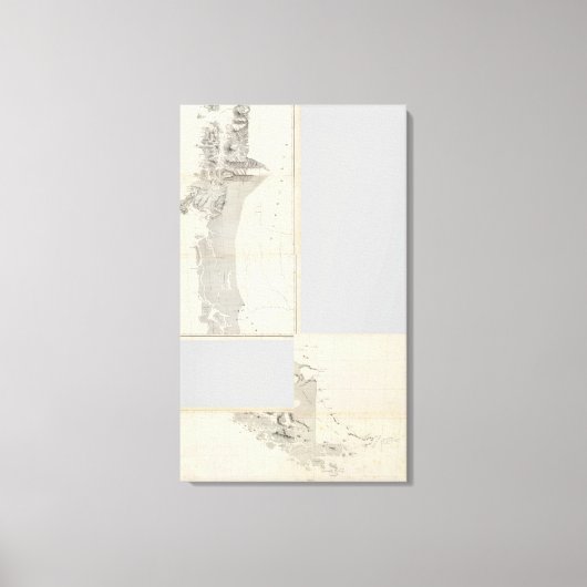 チリ共和国の地図915 キャンバスプリント (正面)