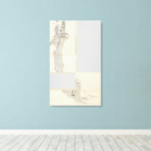 チリ共和国の地図915 キャンバスプリント (インサイチュ (ウッドフロア))