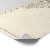 チリ共和国の地図915 ポスター (角)