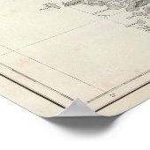 チリ共和国の地図9 ポスター (角)