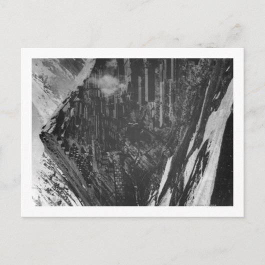 チリ写真の銅鉱山をブラデン ポストカード (正面)