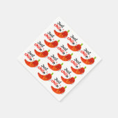 チリ前向きペッパーPun – ジャストチリン スタンダードカクテルナプキン (角)