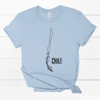 チリ国の地図チリ国の概縁ど要 Tシャツ