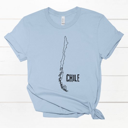 チリ国の地図チリ国の概縁ど要 Tシャツ