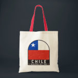 チリ国旗のエンブレム動揺してヴィンテージ トートバッグ<br><div class="desc">軍旗動揺してと紋章を特徴とするチリのエンブレム。</div>