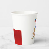 チリ国旗のコートを施した武器紙カップ 紙コップ (左)