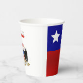チリ国旗のコートを施した武器紙カップ 紙コップ (右)
