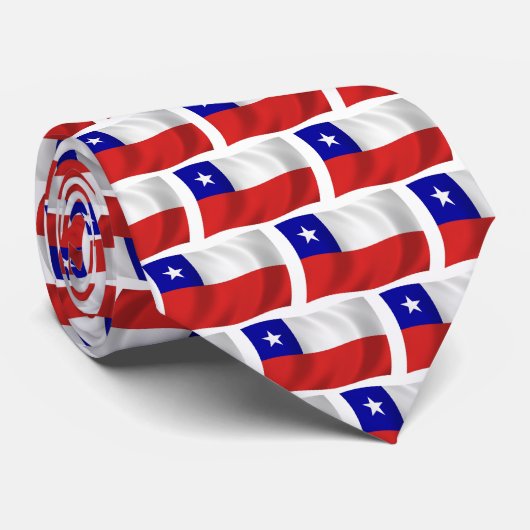 チリ国旗のネクタイ ネクタイ (ロール)