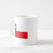 チリ国旗のマグカップ コーヒーマグカップ (正面左)