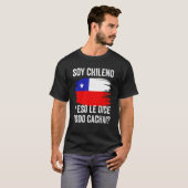 チリ国旗の地図プライドチリーノカミセタカチ Tシャツ (正面フル)