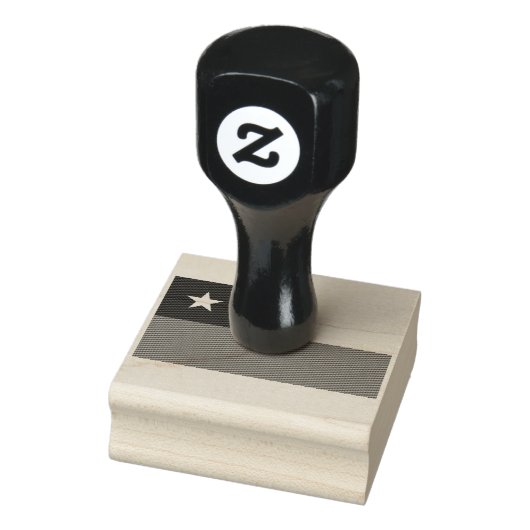 チリ国旗の木製切手 ラバースタンプ (スタンプ)