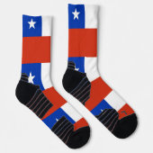 チリ国旗を持つアスレティッククルー靴下 ソックス (右)