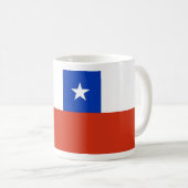 チリ国旗を持つマグカップ コーヒーマグカップ (正面右)
