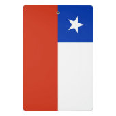 チリ国旗を持つミニクリップボード ミニクリップボード (裏面)