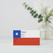 チリ国旗を持つ名刺 名刺 (スタンド正面)