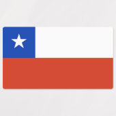 チリ国旗を持つ愛国的なラベル ラベル (デザイン1)