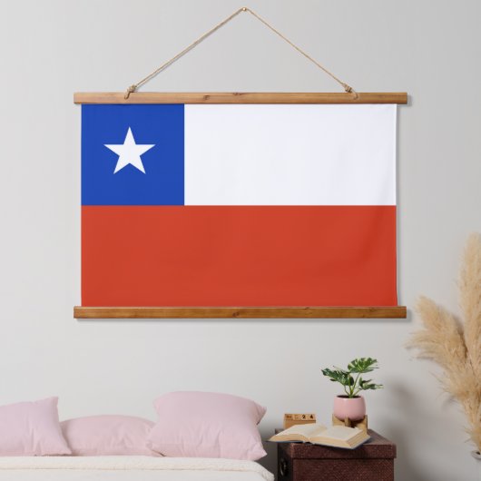 チリ国旗を掲げたウォールタペストリー 吊り下げ型タペストリー (寝室)