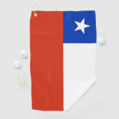 チリ国旗を掲げたゴルフタオル ゴルフタオル (インサイチュ)