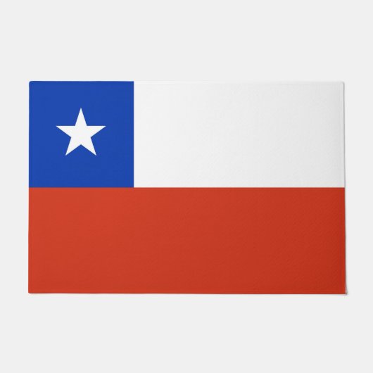 チリ国旗を掲げたドアマット ドアマット (正面)