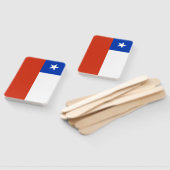 チリ国旗を掲げたハンドファンのセット ハンドファン (組立なし)