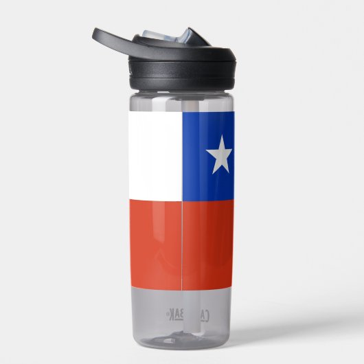 チリ国旗を掲げた水瓶 ウォーターボトル (右面)