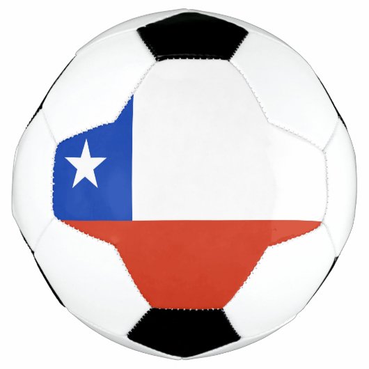 チリ国旗サッカーボール サッカーボール (正面)