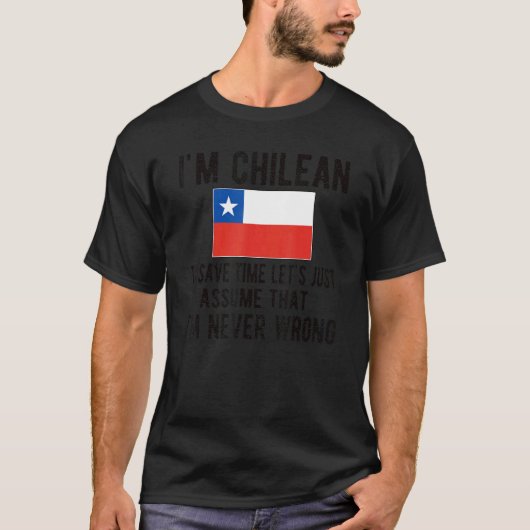 チリ国旗チリのルーツ Tシャツ (正面)