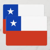 チリ国旗付きの愛国的な招待状 招待状 (正面/裏面)