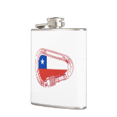 チリ国旗登山カラビナー フラスク (左)