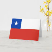 チリ国旗 カード (黄色い花)