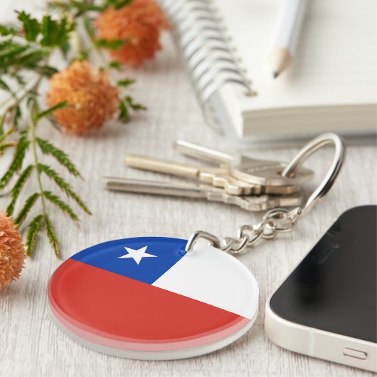チリ国旗 キーホルダー (正面右)