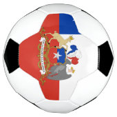 チリ国旗 サッカーボール (回転)