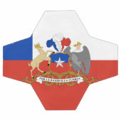 チリ国旗 サッカーボール (フラット)