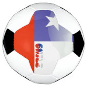 チリ国旗 サッカーボール (回転)