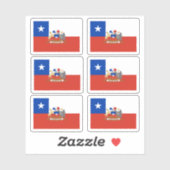 チリ国旗 シール (シート)