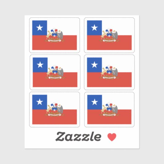 チリ国旗 シール (シート)