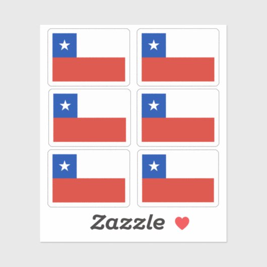 チリ国旗 シール (シート)