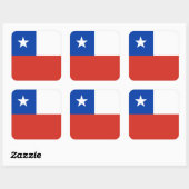 チリ国旗 スクエアシール (シート)