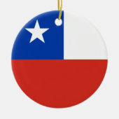 チリ国旗 セラミックオーナメント (正面)